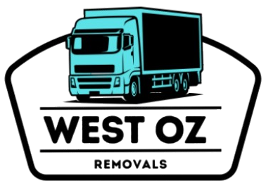 Logo features a blue truck with "WEST OZ" and "REMOVAL" text below. Simple and modern design.